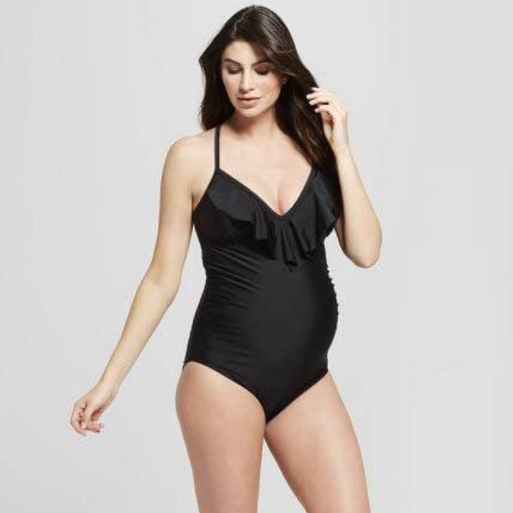 Maternity Swimsuit Isabel Maternity by Ingrid & Isabel Black Size Large